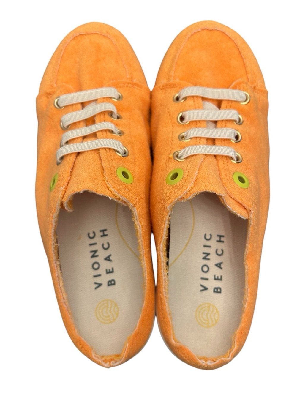 Vionic Beach Orange Cloth  Lace-Up Slide Sneakers